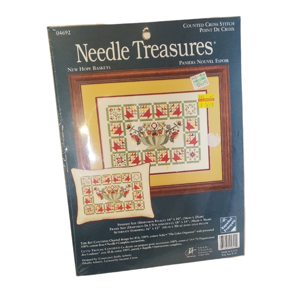 Needle Treasures New Hope Baskets Counted Cross Stitch New in Package